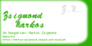 zsigmond markos business card